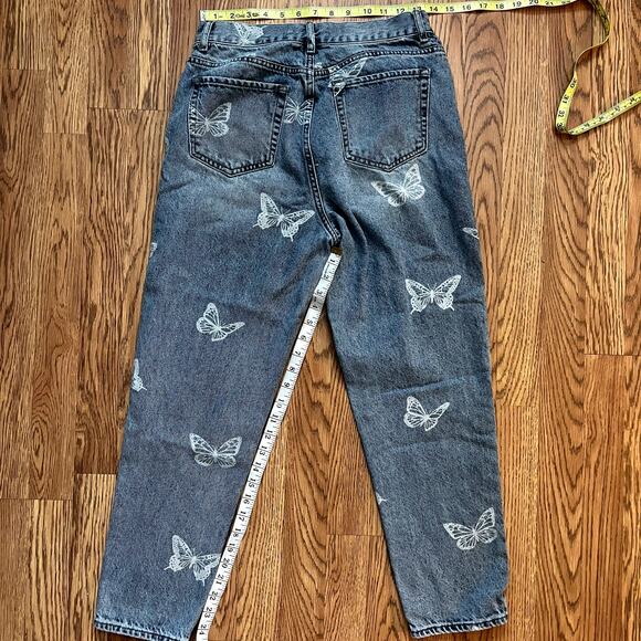 Pacsun Size 28 Ultra High Rise Butterfly Print Jeans - Picture 5 of 5